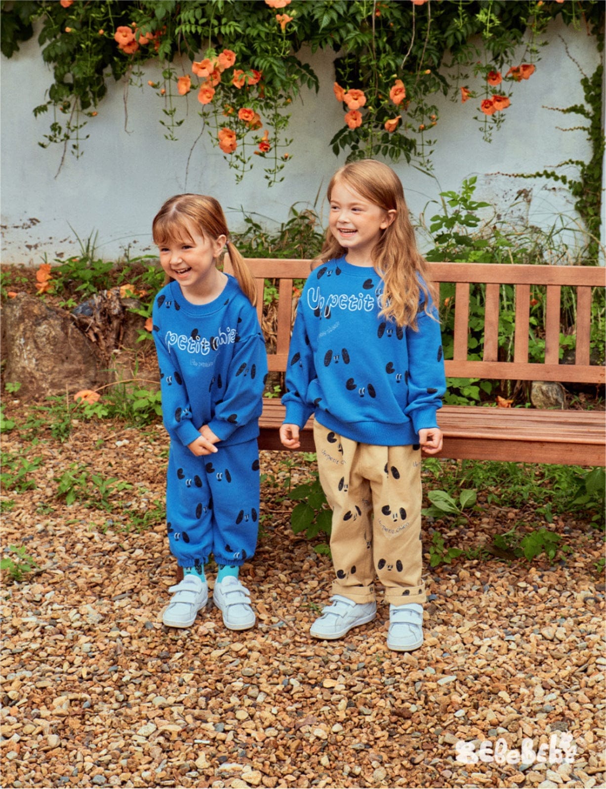 長袖セットアップ ドッグ柄スウェットシャツ+ジョガーパンツセットアップ 2点セット【mh0010985】