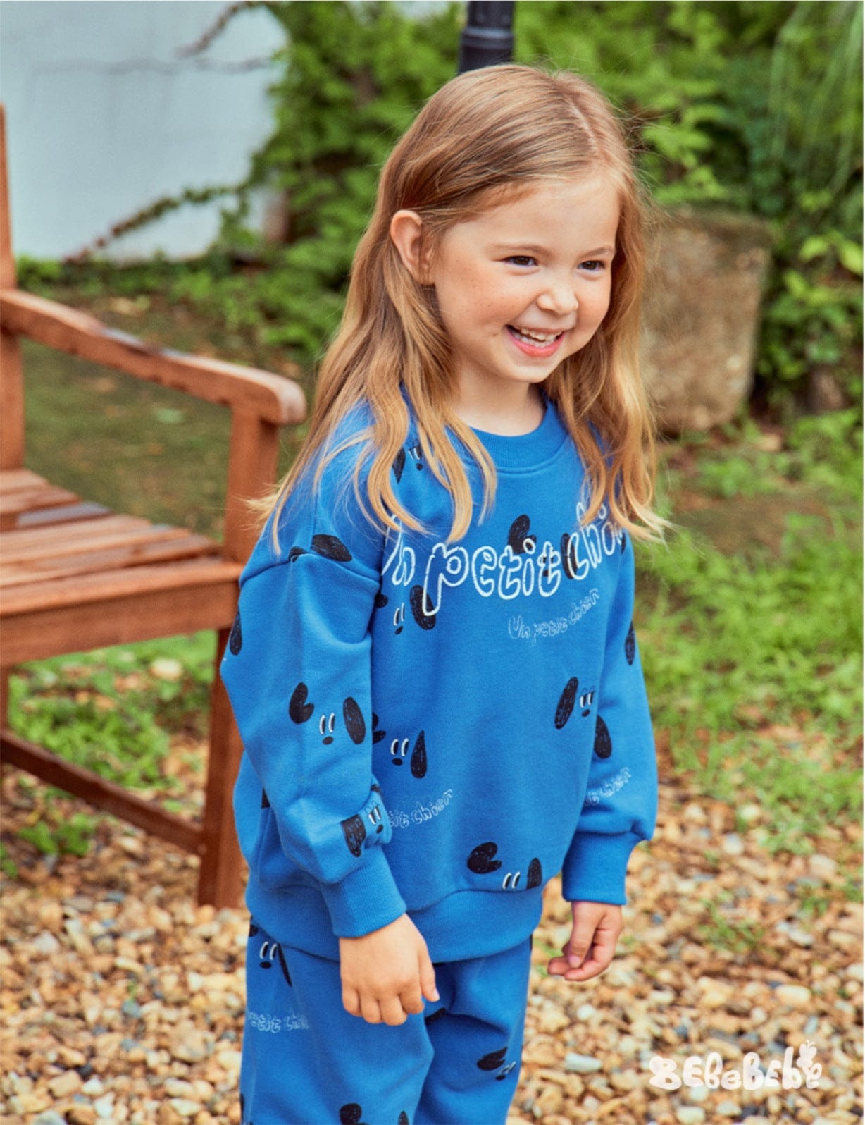 長袖セットアップ ドッグ柄スウェットシャツ+ジョガーパンツセットアップ 2点セット【mh0010985】