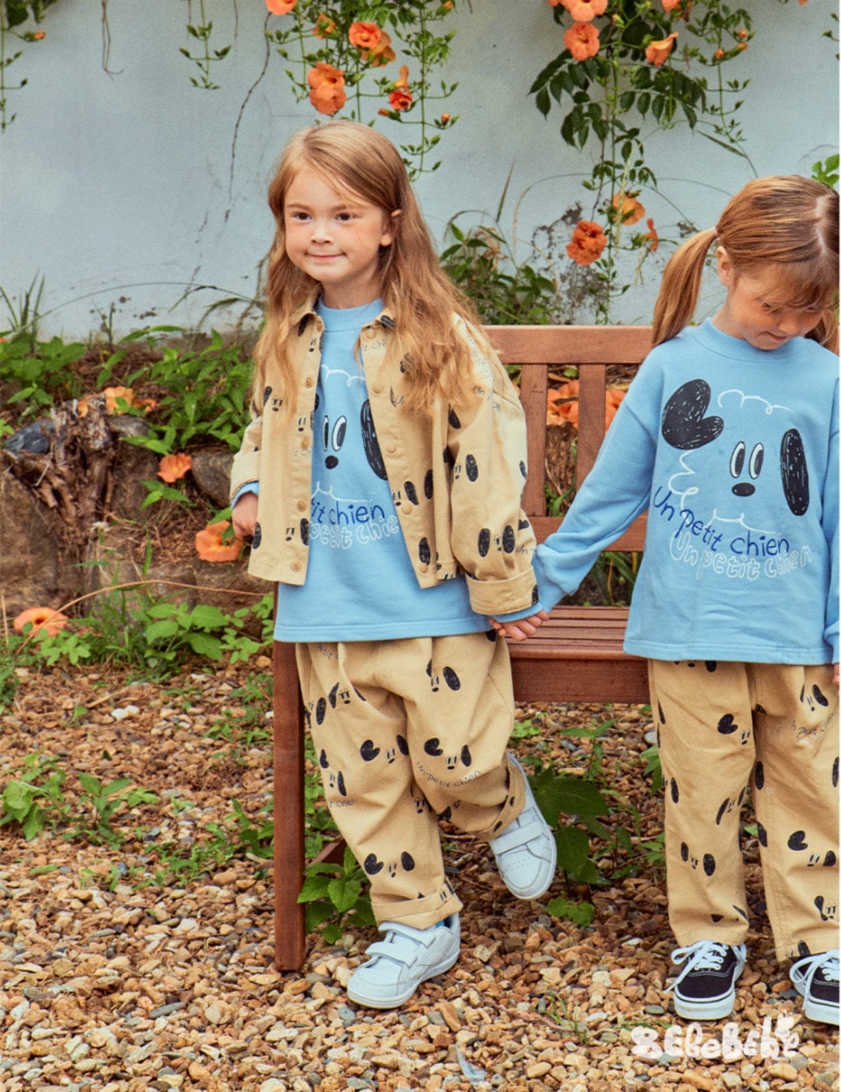 長袖セットアップ ドッグ柄ジャケット/犬プリントスウェット/いぬ柄パンツ【mh0010984】