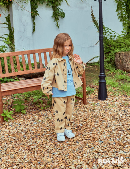 長袖セットアップ ドッグ柄ジャケット/犬プリントスウェット/いぬ柄パンツ【mh0010984】