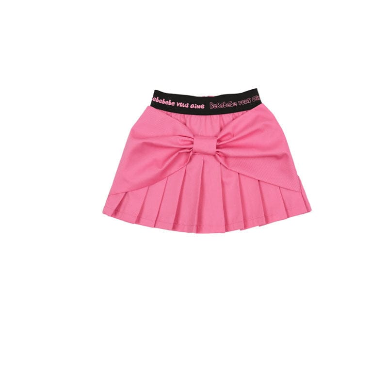 ショートコート・ジャケット・ジャンパー pink bow pleated skirt / 90cm りんご柄リバーシブルブルゾン/くまプリントスウェットシャツ/プリーツスカート【mh0010979】