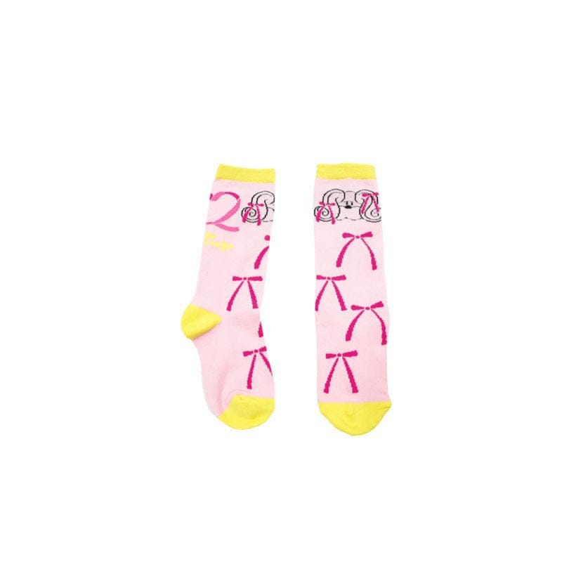 ノースリーブワンピース Pink ribbon socks / Size S (15cm-22cm) いちごプリント長袖トップス/フリルレギンス/フリルワンピース/ノースリーブプリーツワンピース【mh0010988】