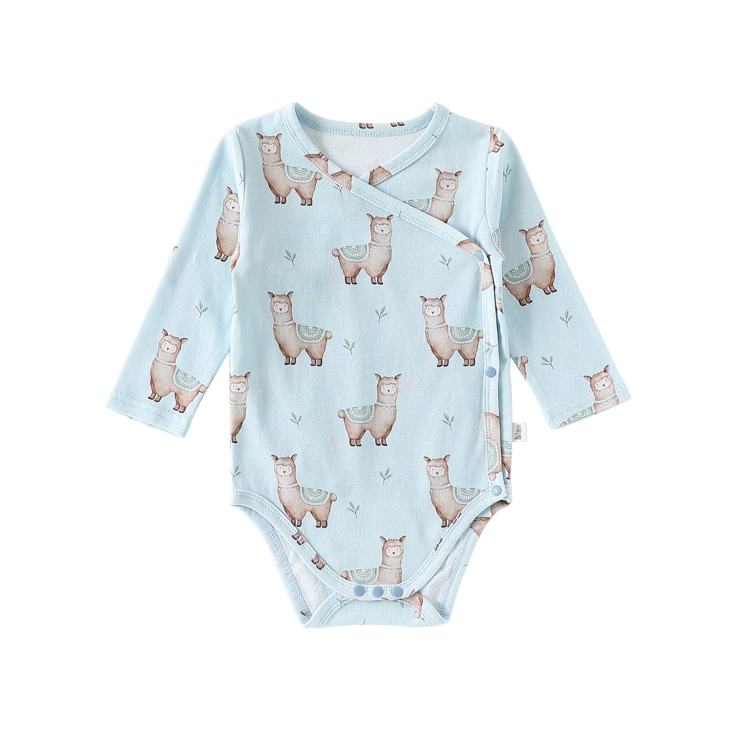 ロンパースセットアップ Alpaca bodysuit / 66cm 長袖肌着ロンパース/パンツ アニマル/星月プリント ボディスーツ【mh0011724】