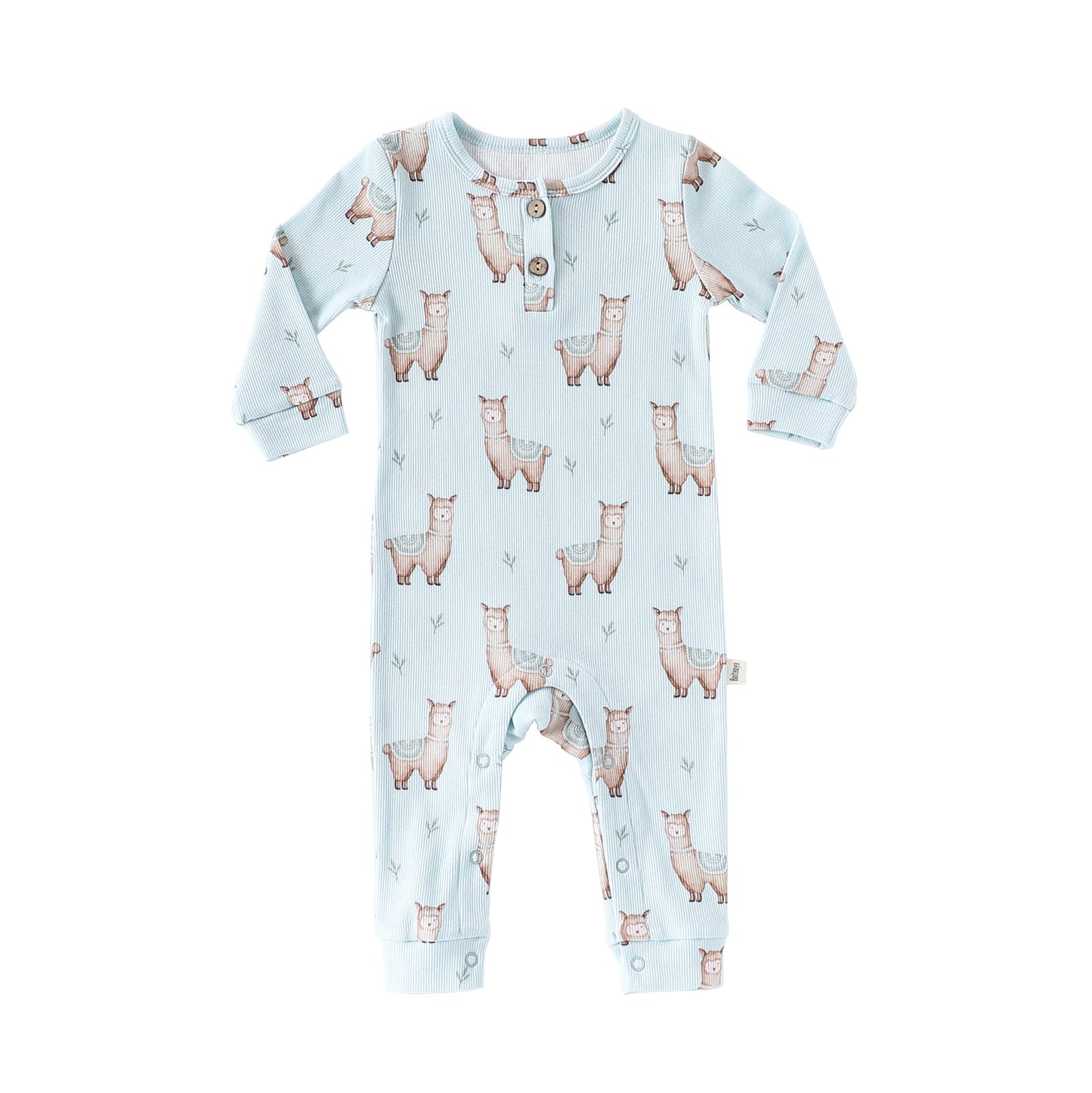 長袖ロンパース Alpacas Jumpsuit / 66cm 長袖ジャンプスーツ アニマルプリント ロンパース【mh0011725】