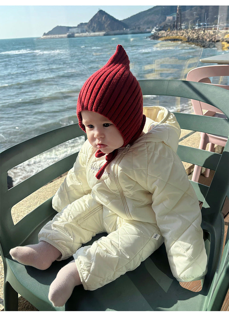 アウタージャンプスーツ アウタージャンプスーツ 中綿 厚手 フード付 キルティング スキーウェア【mh0011696】