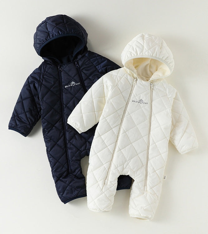 アウタージャンプスーツ アウタージャンプスーツ 中綿 厚手 フード付 キルティング スキーウェア【mh0011696】