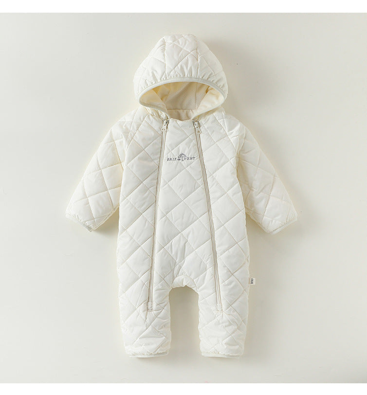 アウタージャンプスーツ アウタージャンプスーツ 中綿 厚手 フード付 キルティング スキーウェア【mh0011696】