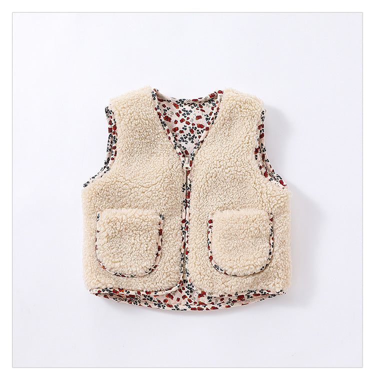 ベスト ボアベスト 中綿 厚手 リバーシブル カジュアル アウター【mh0011697】