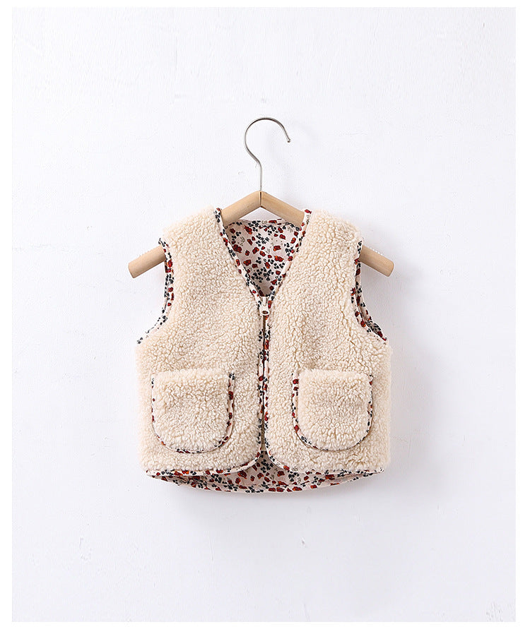 ベスト ボアベスト 中綿 厚手 リバーシブル カジュアル アウター【mh0011697】