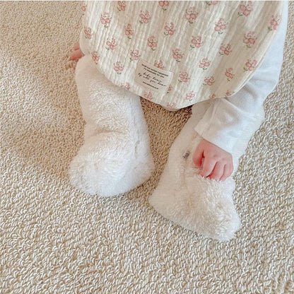 ベビー用靴下・タイツ ベビールームソックス ボア 厚手 モコモコ 冬用 靴下【mh0011698】