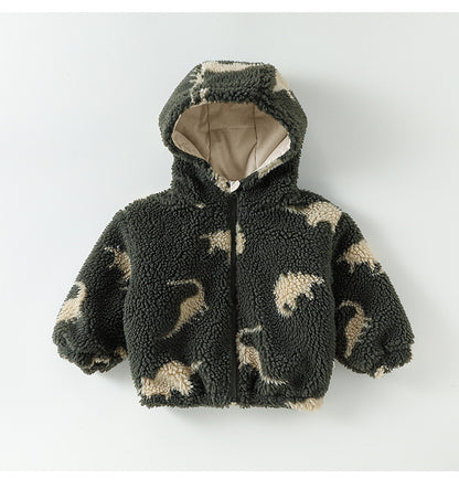 ショートコート・ジャケット・ジャンパー ボアジャケット 厚手 チェリーレモンダイナソーブレッド フード付 カジュアル アウター【mh0011708】