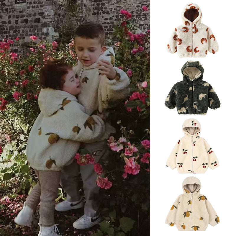 ショートコート・ジャケット・ジャンパー ボアジャケット 厚手 チェリーレモンダイナソーブレッド フード付 カジュアル アウター【mh0011708】