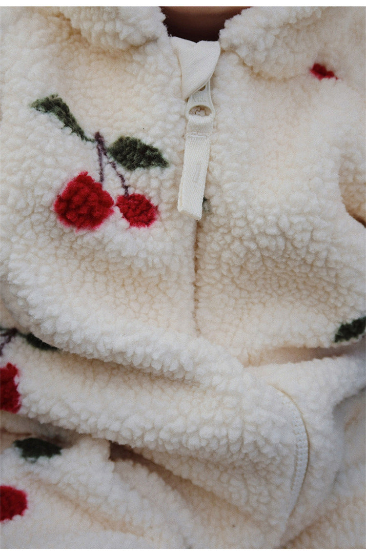 アウタージャンプスーツ アウタージャンプスーツ チェリーレモンダイナソーブレッド ボア 厚手 フード付 防寒【mh0011709】