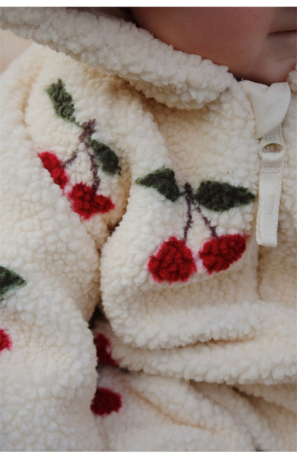 アウタージャンプスーツ アウタージャンプスーツ チェリーレモンダイナソーブレッド ボア 厚手 フード付 防寒【mh0011709】