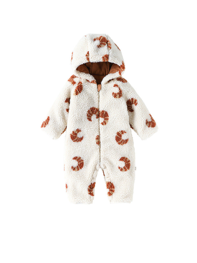 アウタージャンプスーツ アウタージャンプスーツ チェリーレモンダイナソーブレッド ボア 厚手 フード付 防寒【mh0011709】