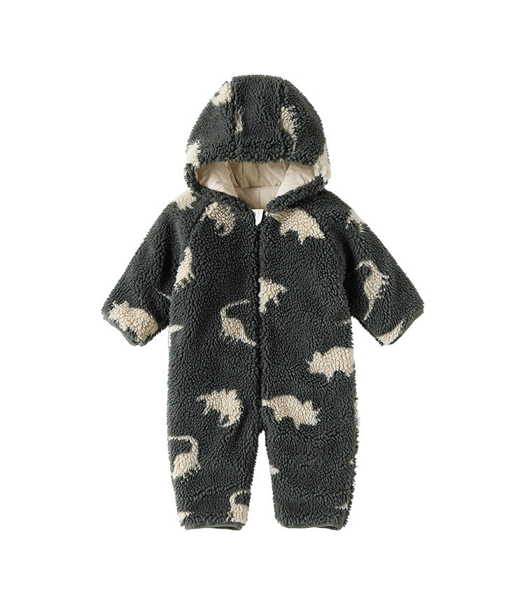 アウタージャンプスーツ アウタージャンプスーツ チェリーレモンダイナソーブレッド ボア 厚手 フード付 防寒【mh0011709】