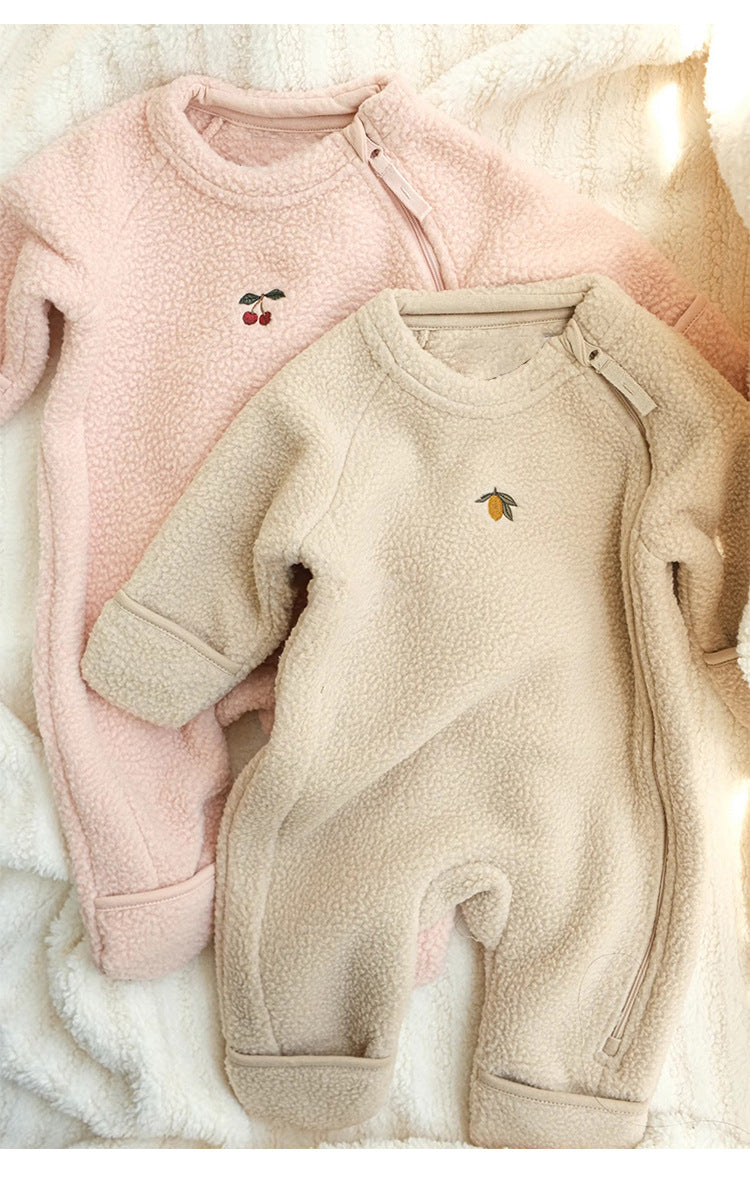 アウタージャンプスーツ アウタージャンプスーツ ボアフリース 刺繍 防寒 ジップアップ【mh0011711】