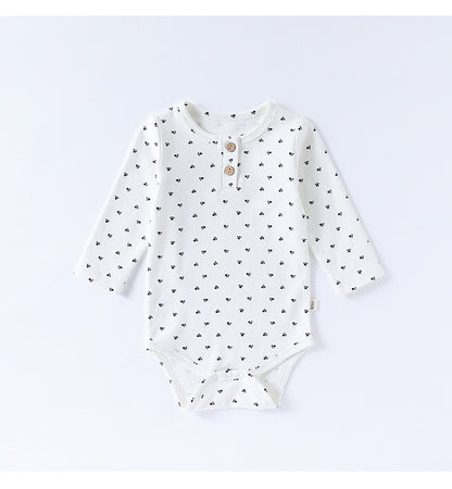 ロンパースセットアップ 長袖ロンパース/パンツ ストライプ スペース宇宙 ドットプリント【mh0011716】