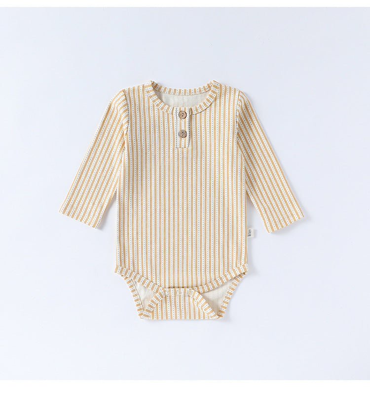 ロンパースセットアップ 長袖ロンパース/パンツ ストライプ スペース宇宙 ドットプリント【mh0011716】