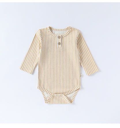 ロンパースセットアップ 長袖ロンパース/パンツ ストライプ スペース宇宙 ドットプリント【mh0011716】