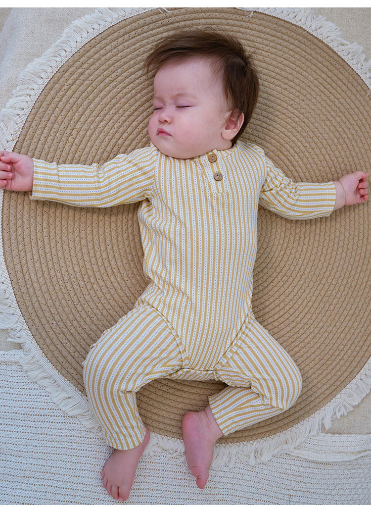 ロンパースセットアップ 長袖ロンパース/パンツ ストライプ スペース宇宙 ドットプリント【mh0011716】