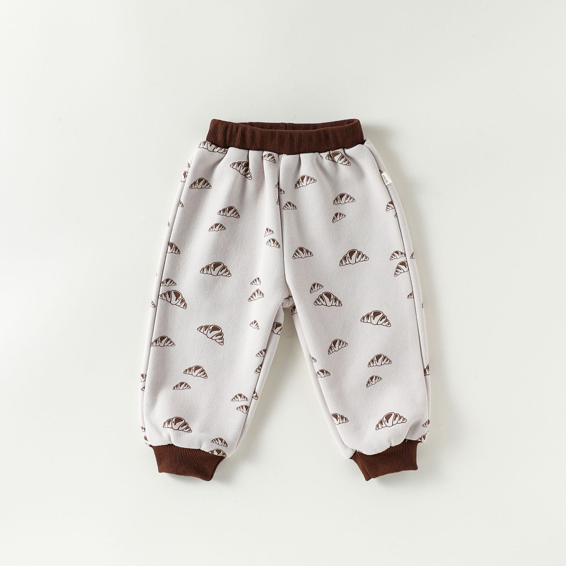 長袖セットアップ ジャケット/パンツ 厚手裏起毛 ジャージ パンブレッドプリント【mh0011717】