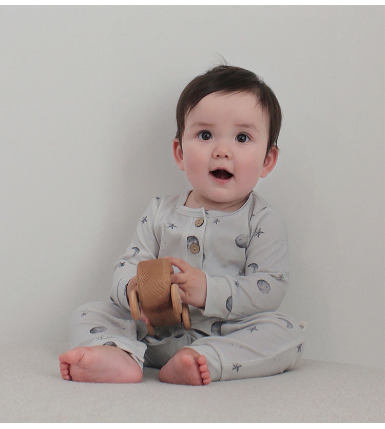 長袖ロンパース 長袖ジャンプスーツ アニマルプリント ロンパース【mh0011725】