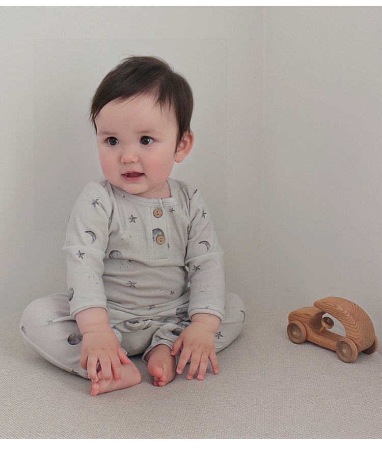 長袖ロンパース 長袖ジャンプスーツ アニマルプリント ロンパース【mh0011725】