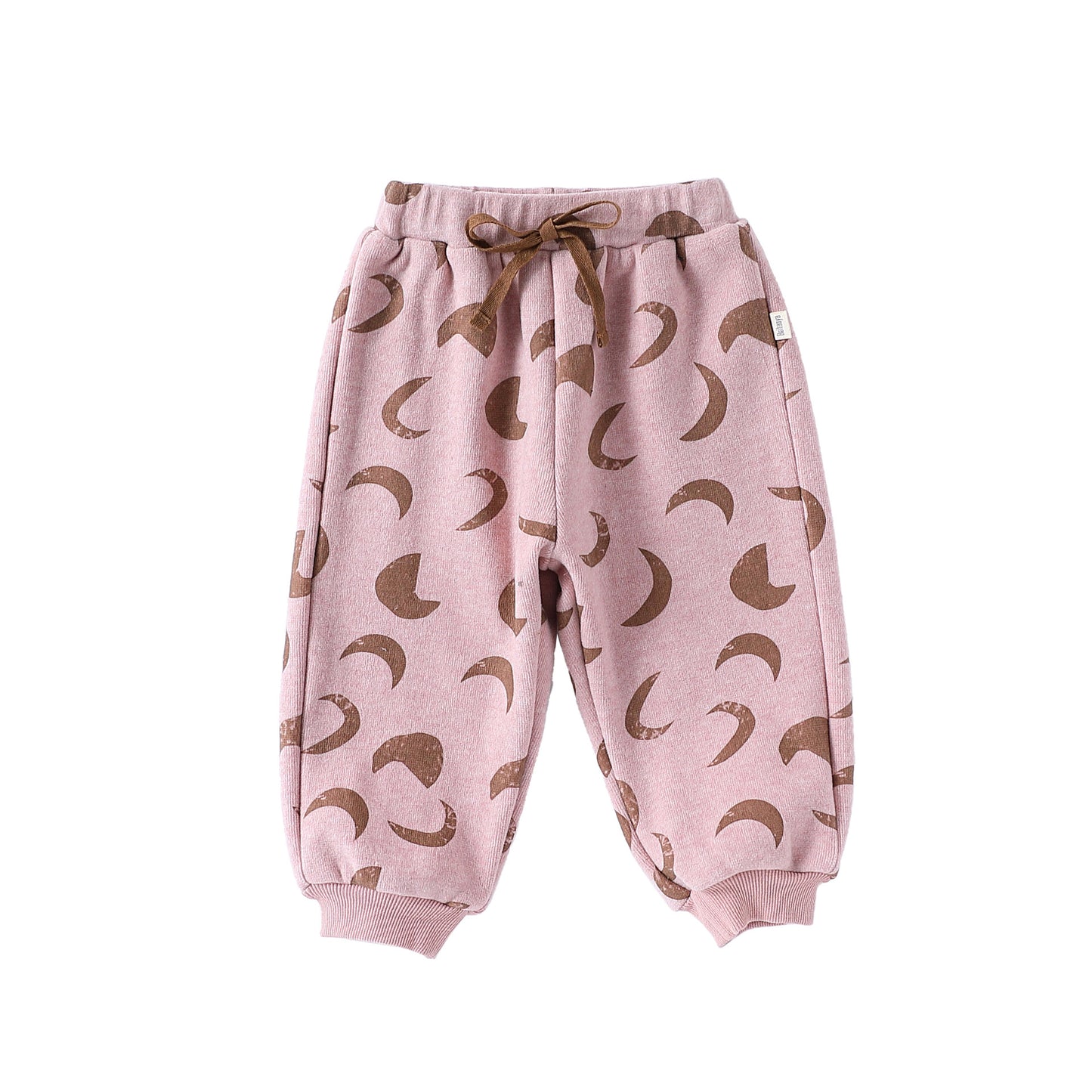 長袖セットアップ Pink pants / 80cm スウェットトップス/パンツ 厚手 クルーネック プリント【mh0011713】