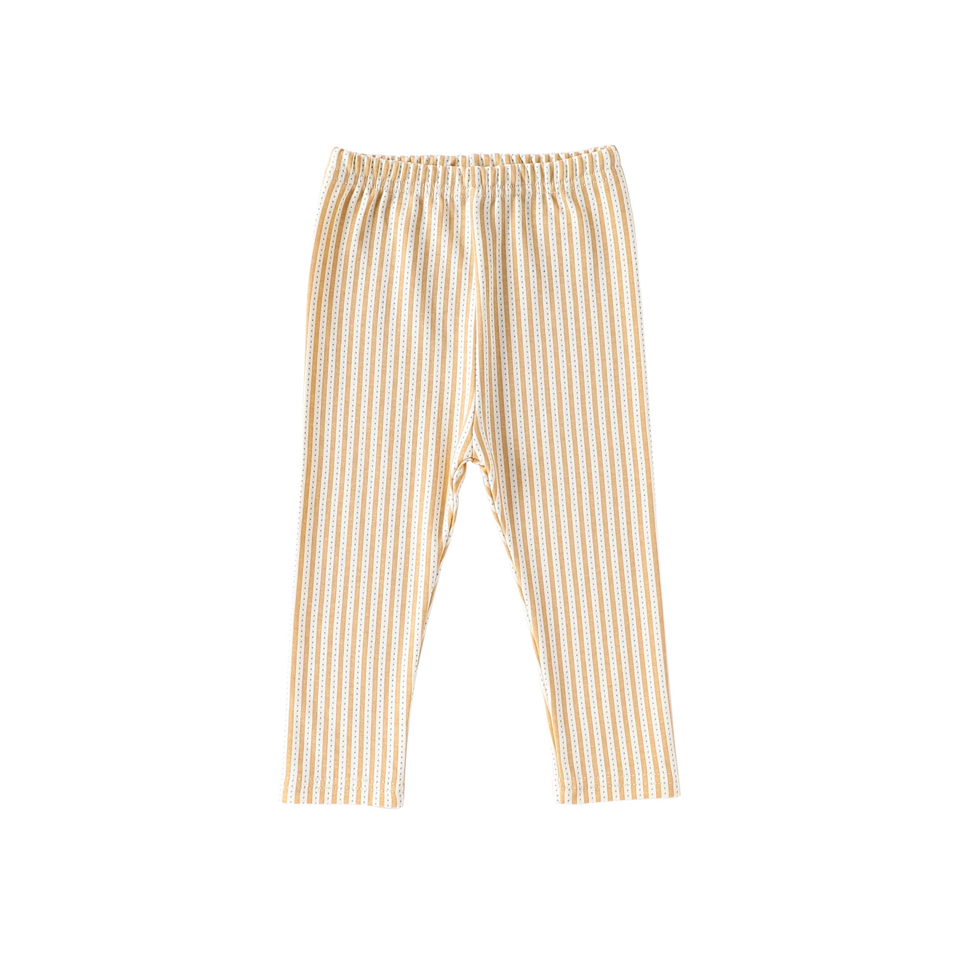 ロンパースセットアップ Yellow striped Pants / 66cm 長袖ロンパース/パンツ ストライプ スペース宇宙 ドットプリント【mh0011716】