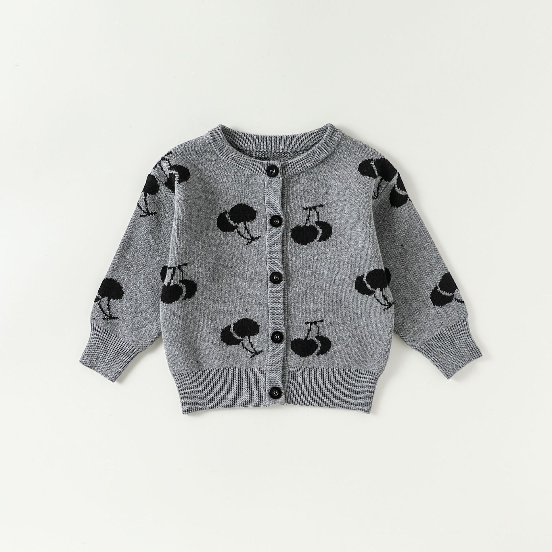 ニットロンパース/カーディガン さくらんぼ柄【mh0011719】