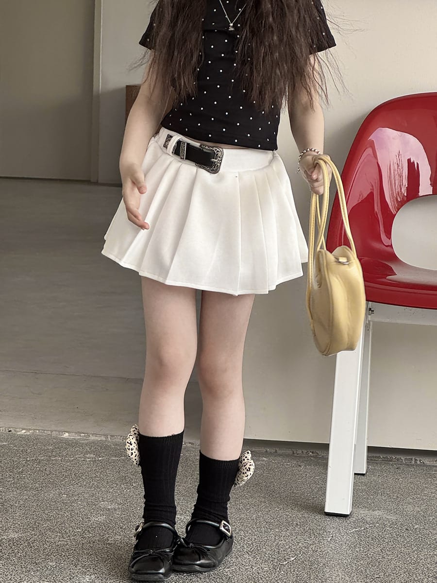 Belted Pleated Skirt プリーツ ミニスカート【mh0013076】 mamahalo kids スカート