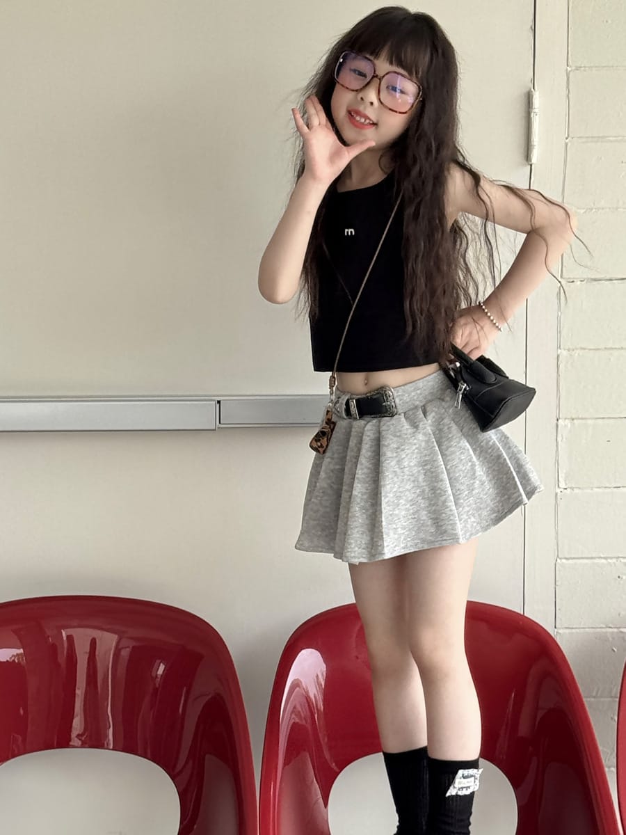 Belted Pleated Skirt プリーツ ミニスカート【mh0013076】 mamahalo kids スカート