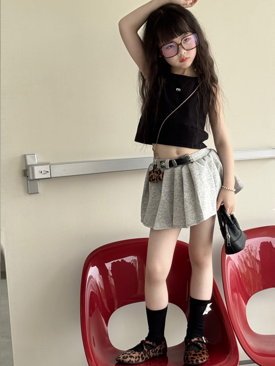 Belted Pleated Skirt プリーツ ミニスカート【mh0013076】 mamahalo kids スカート