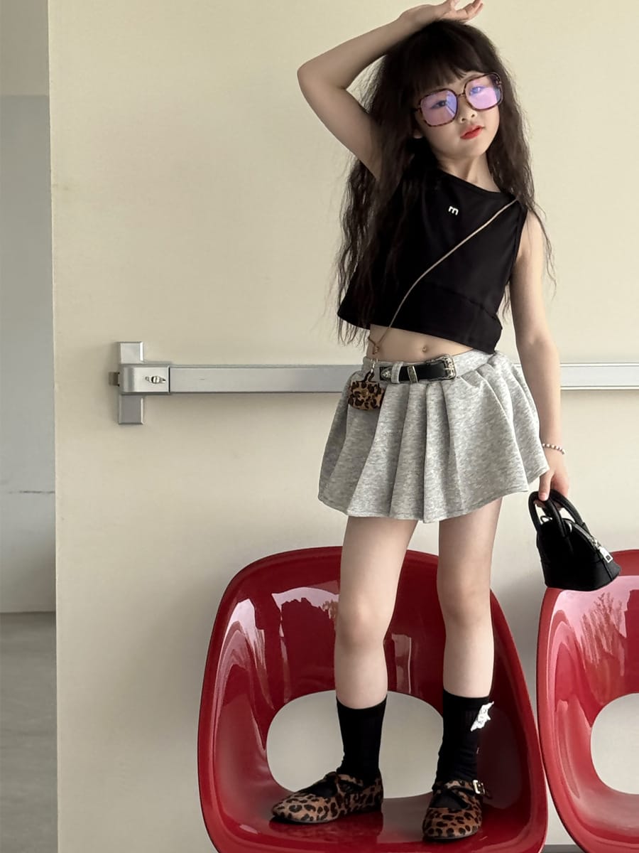 Belted Pleated Skirt プリーツ ミニスカート【mh0013076】 mamahalo kids スカート