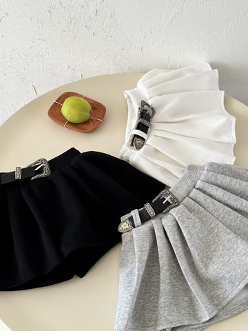 Belted Pleated Skirt プリーツ ミニスカート【mh0013076】 mamahalo kids スカート