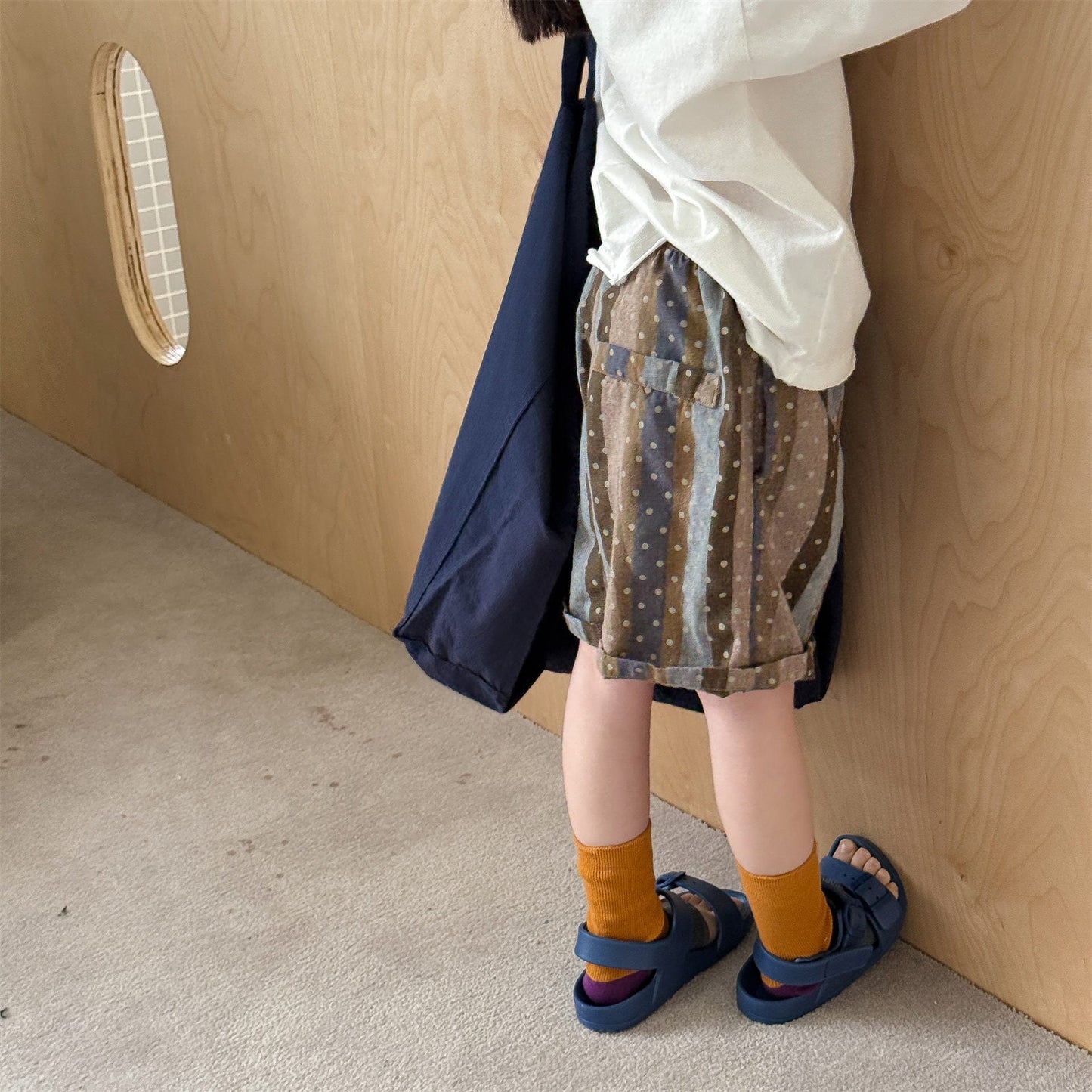 Belted Striped Shorts ストライプ ハーフパンツ【mh0013226】 ADbaby ハーフパンツ・ショートパンツ
