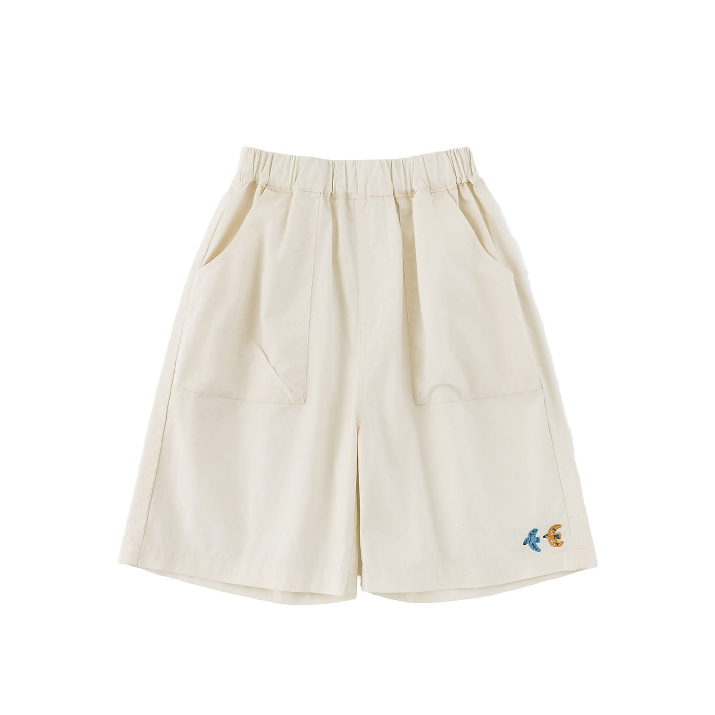 Bird Print Cotton Tee & Wide Shorts 小鳥プリント 半袖Tシャツ ショートパンツ【mh0012729】 Pants Off-White / 90cm YoehYaul 半袖セットアップ