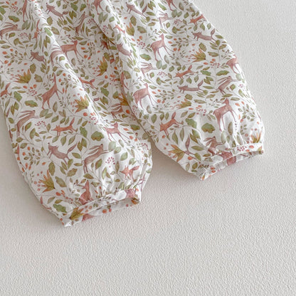 Botanical Print Shirt Shorts Set ボタニカルプリント セットアップ【mh0012722】 angou ノースリーブセットアップ