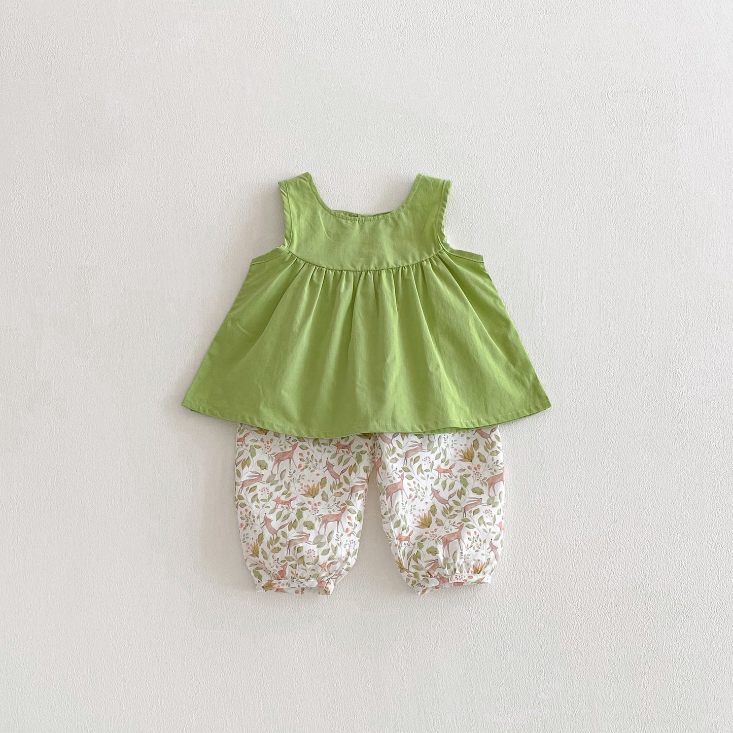 Botanical Print Shirt Shorts Set ボタニカルプリント セットアップ【mh0012722】 angou ノースリーブセットアップ