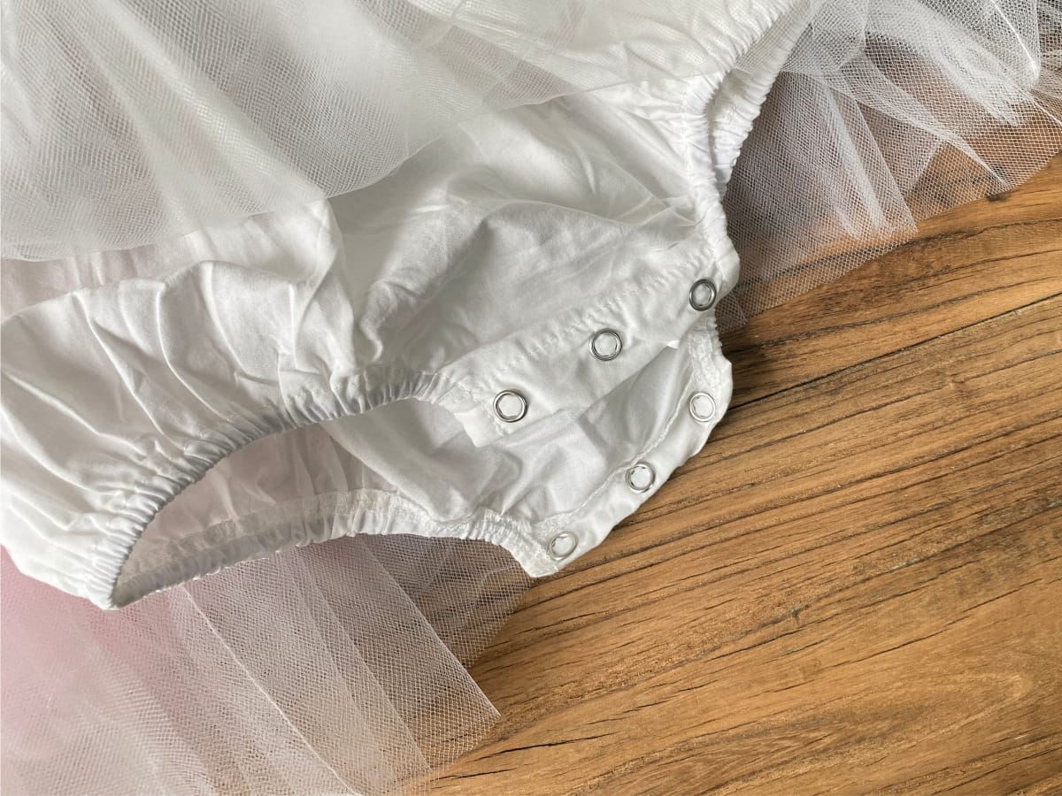 Bow Back Tulle Romper Dress ビッグリボン ノースリーブ チュールロンパース【mh0012700】 BBAMMA ノースリーブロンパース