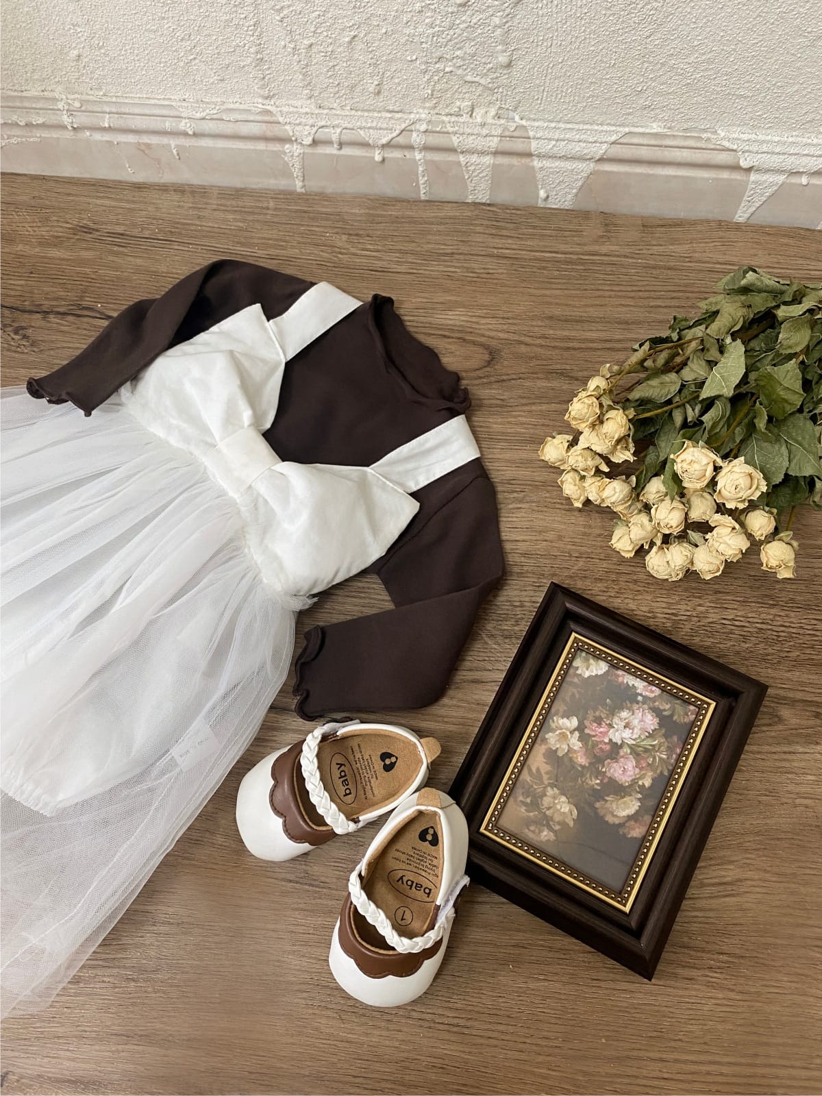 Bow Back Tulle Romper Dress ビッグリボン ノースリーブ チュールロンパース【mh0012700】 BBAMMA ノースリーブロンパース