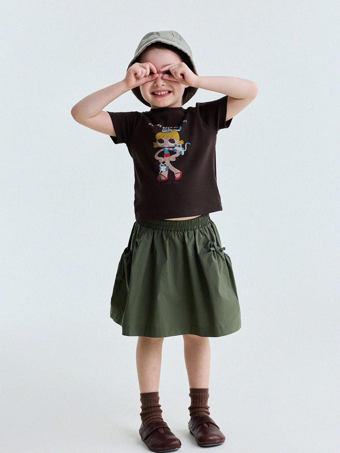 Bow Detail Culottes ギャザー キュロットスカート【mh0013181】 yunerma ハーフパンツ・ショートパンツ