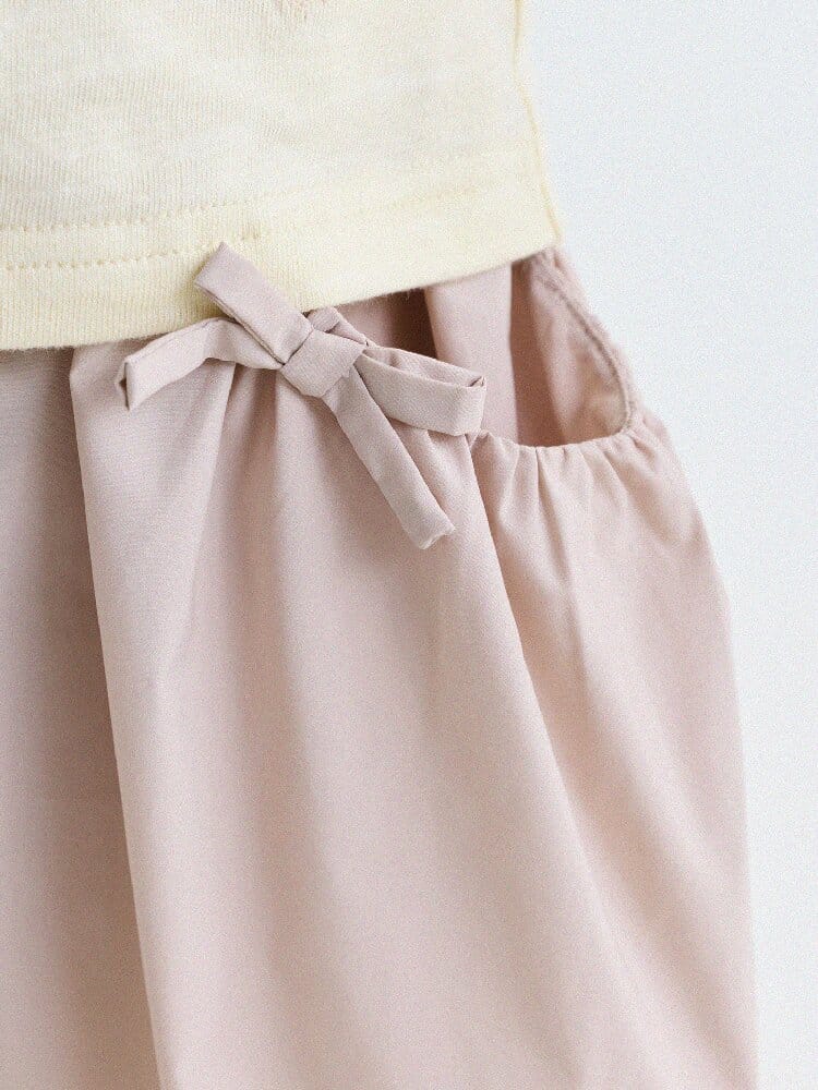 Bow Detail Culottes ギャザー キュロットスカート【mh0013181】 yunerma ハーフパンツ・ショートパンツ