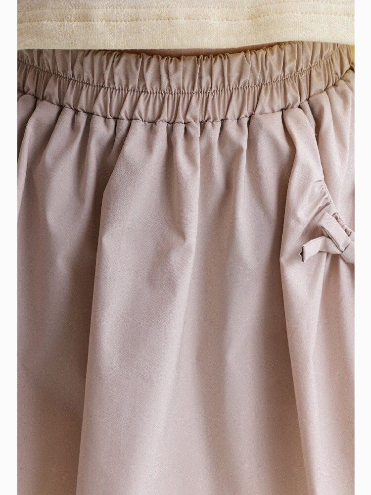 Bow Detail Culottes ギャザー キュロットスカート【mh0013181】 yunerma ハーフパンツ・ショートパンツ
