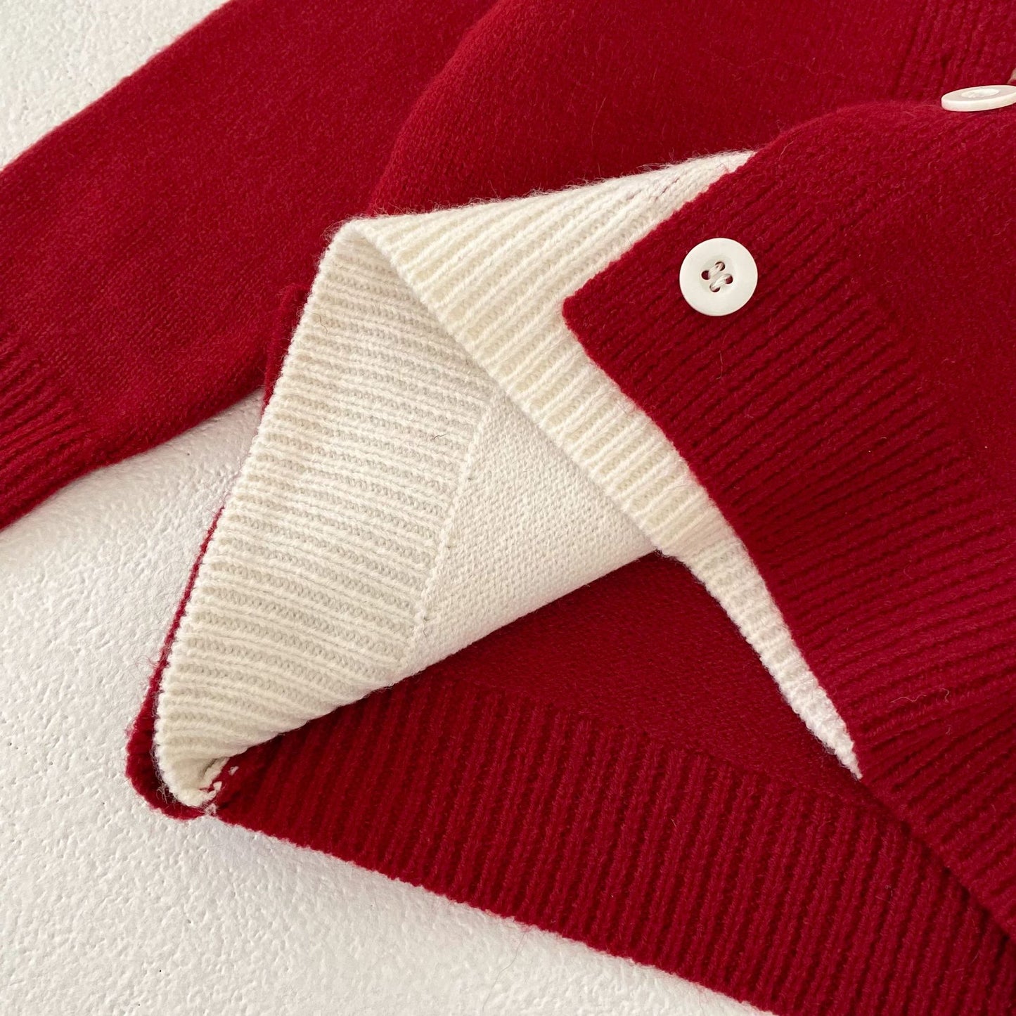 Bow Faux Two-Piece Knit Cardigan リボン ドッキング ニット カーディガン【mh0012405】 Engepapa