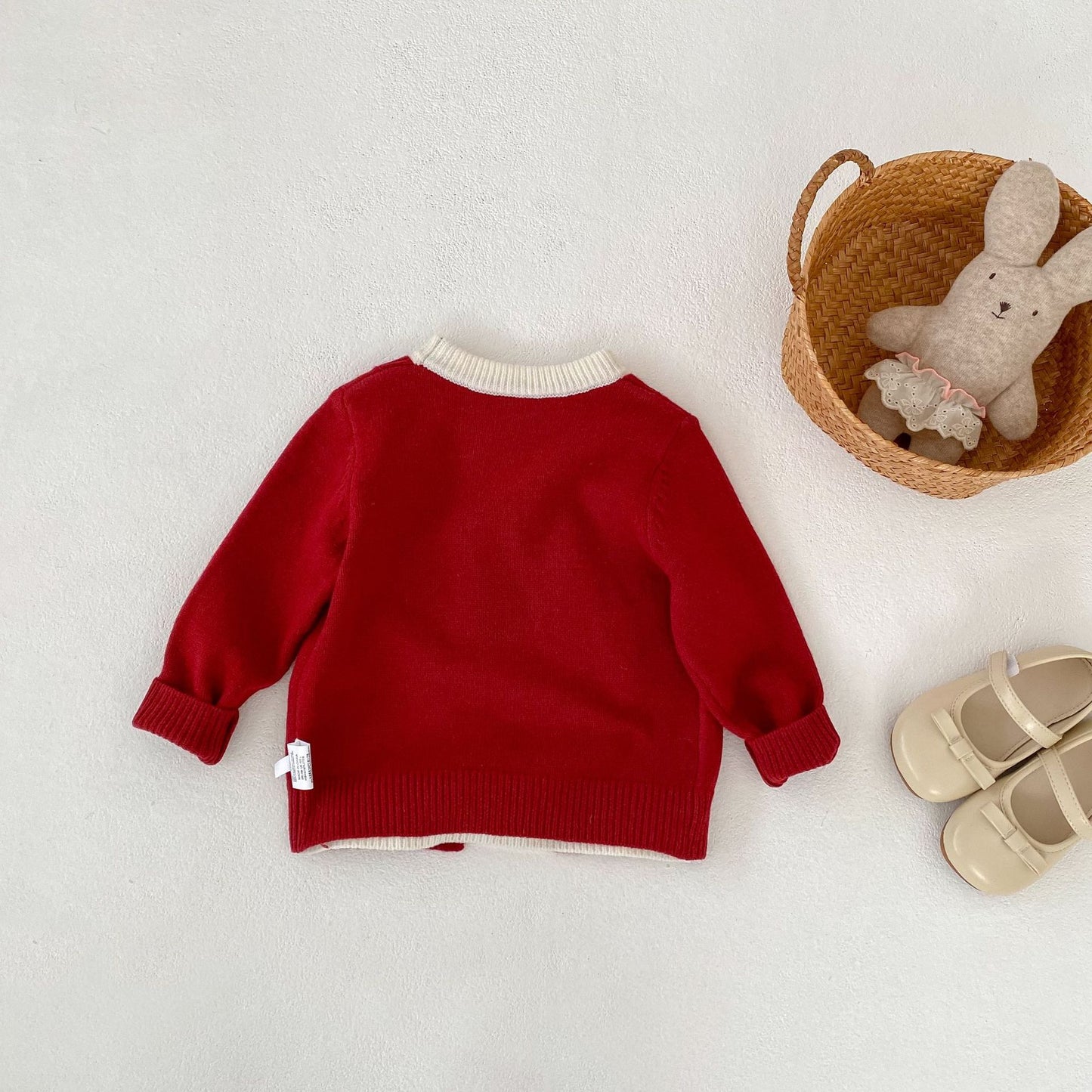 Bow Faux Two-Piece Knit Cardigan リボン ドッキング ニット カーディガン【mh0012405】 Engepapa