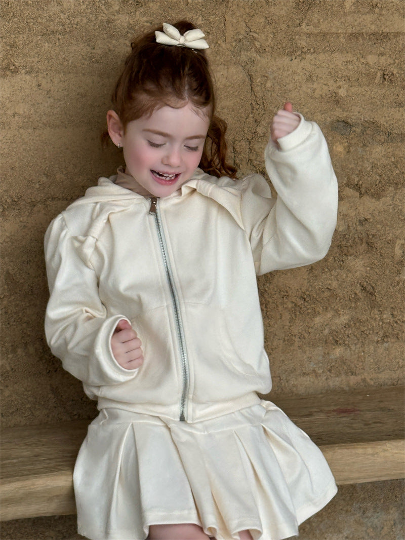 Bow Hoodie Skirt Set 立体リボン 長袖パーカー スカートセット【mh0012413】 Chengle