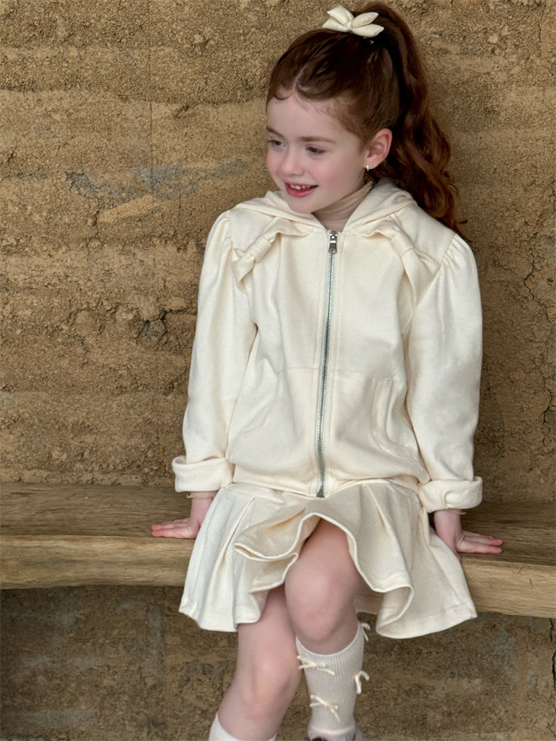 Bow Hoodie Skirt Set 立体リボン 長袖パーカー スカートセット【mh0012413】 Chengle