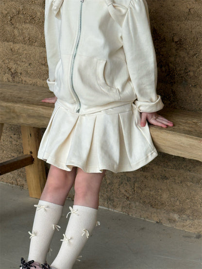 Bow Hoodie Skirt Set 立体リボン 長袖パーカー スカートセット【mh0012413】 Chengle